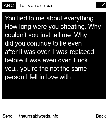 unsent message to Verronnica