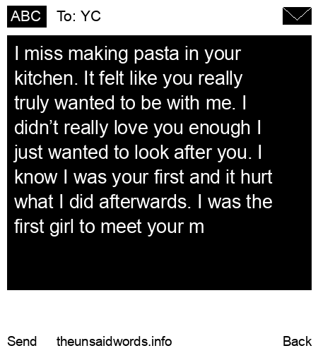 unsent message to YC