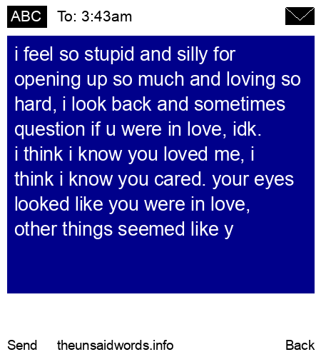 unsent message to 3:43am