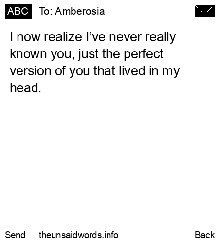 unsent message to Amberosia