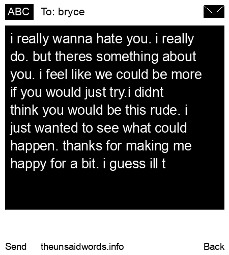 unsent message to bryce
