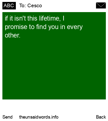 unsent message to Cesco