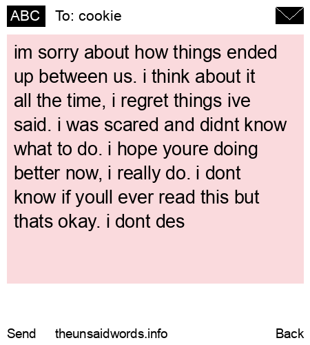 unsent message to cookie