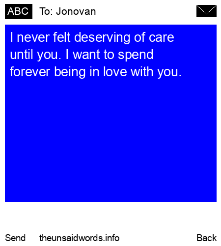unsent message to Jonovan