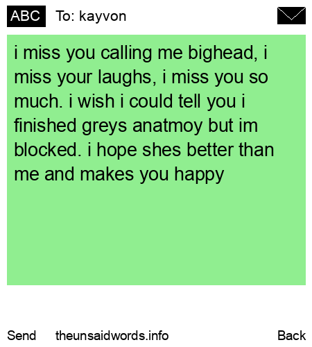unsent message to kayvon