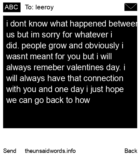 unsent message to leeroy
