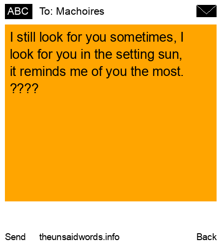 unsent message to Machoires 