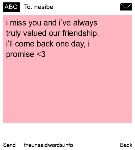 unsent message to nesibe