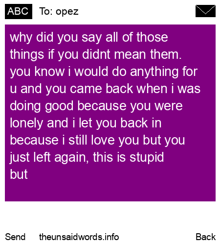 unsent message to opez