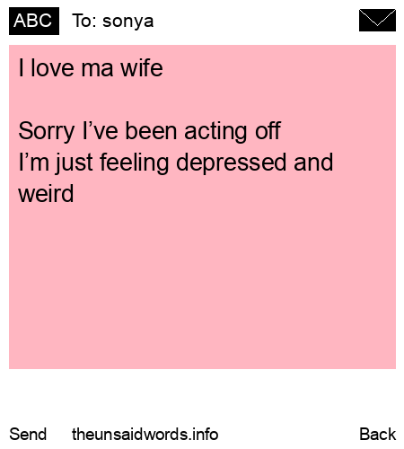unsent message to sonya