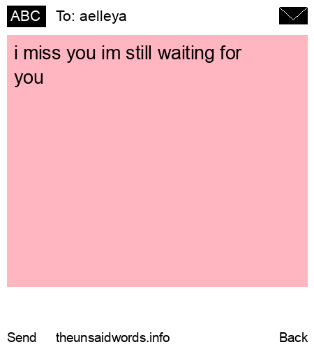 unsent message to aelleya