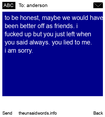 unsent message to anderson