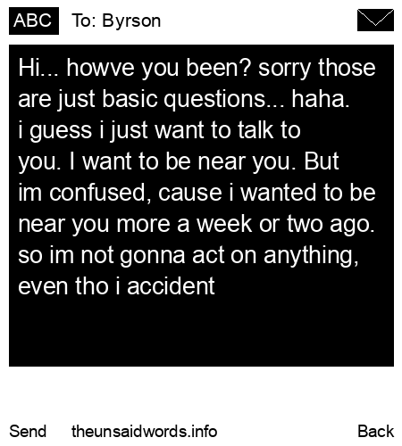 unsent message to Byrson