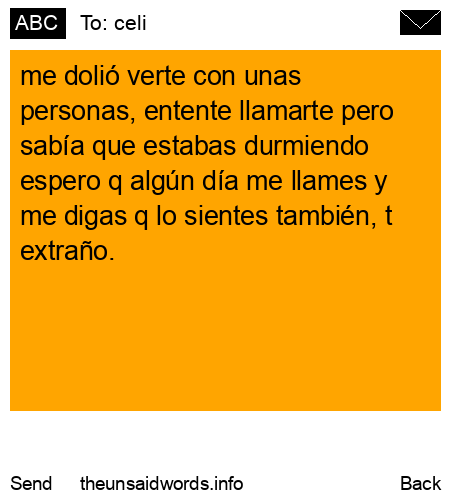 unsent message to celi