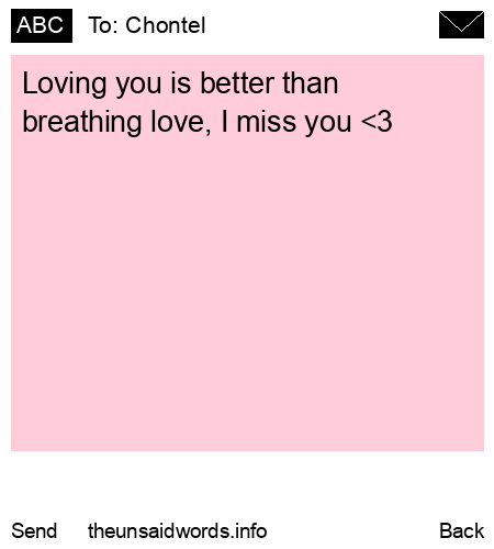 unsent message to Chontel