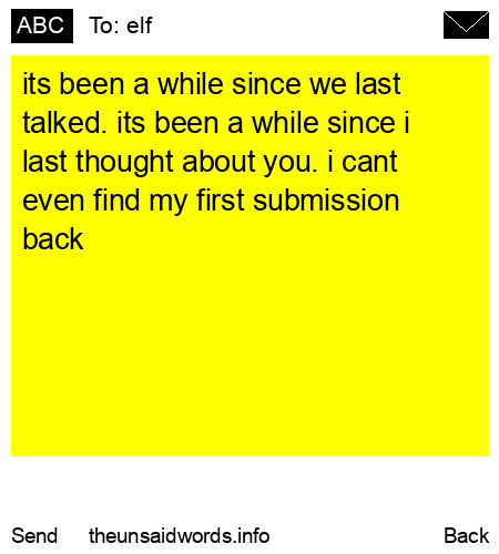 unsent message to elf