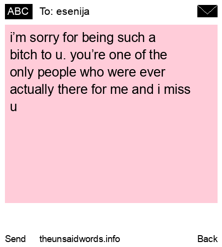 unsent message to esenija