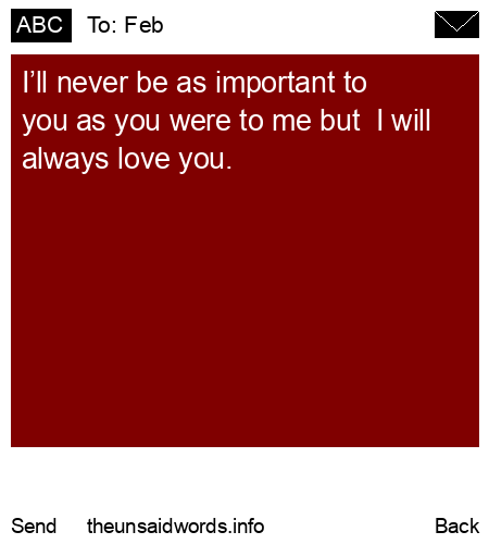 unsent message to Feb