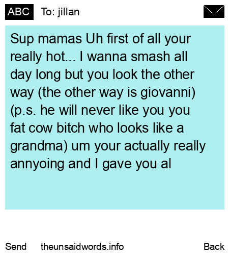 unsent message to jillan