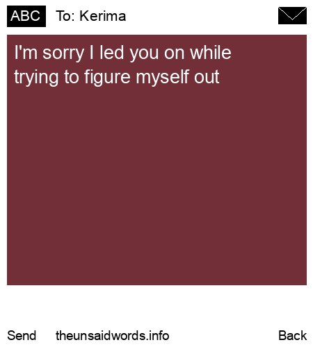 unsent message to Kerima