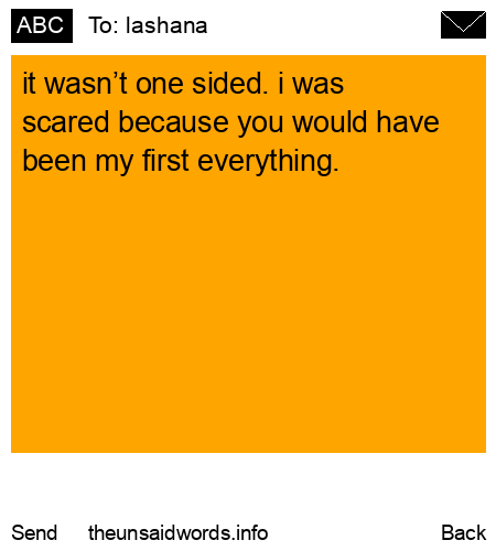 unsent message to lashana
