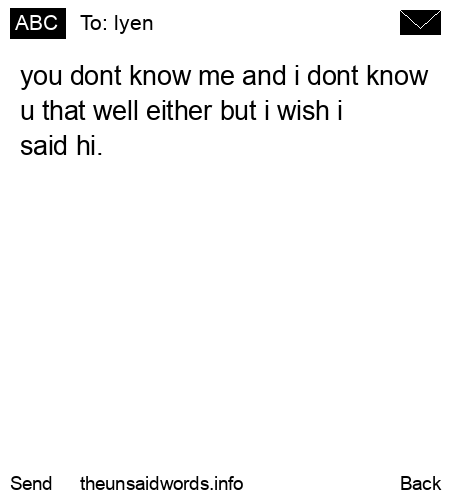 unsent message to lyen