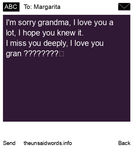 unsent message to Margarita