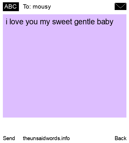 unsent message to mousy
