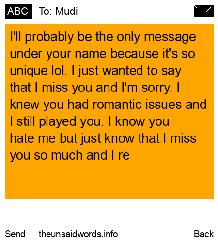 unsent message to Mudi
