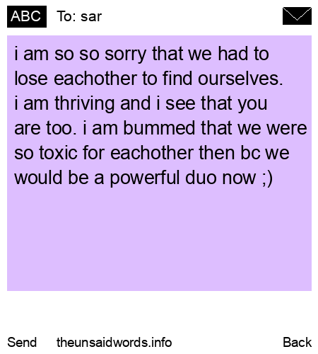unsent message to sar