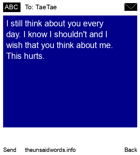 unsent message to TaeTae