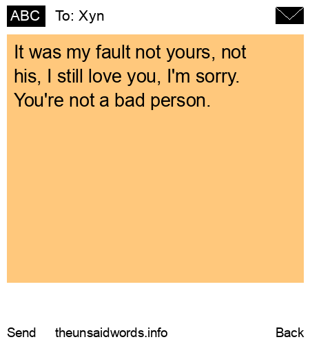 unsent message to Xyn