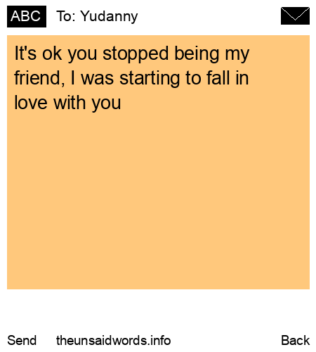 unsent message to Yudanny