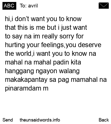 unsent message to avril