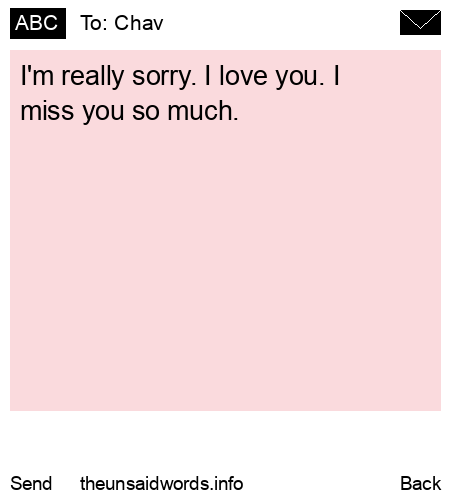 unsent message to Chav