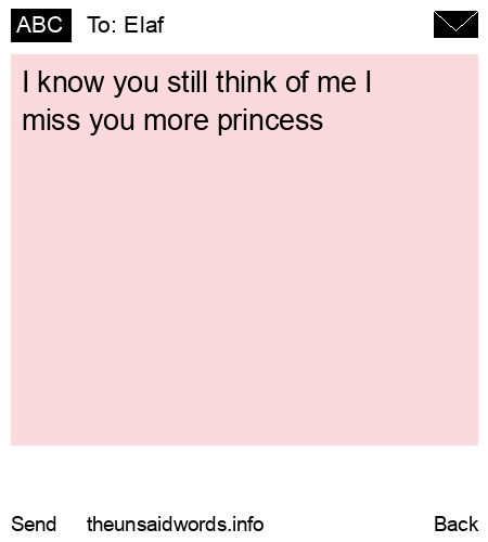 unsent message to Elaf