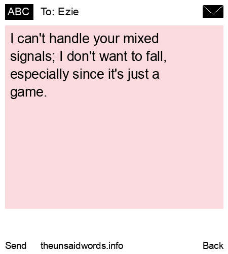 unsent message to Ezie