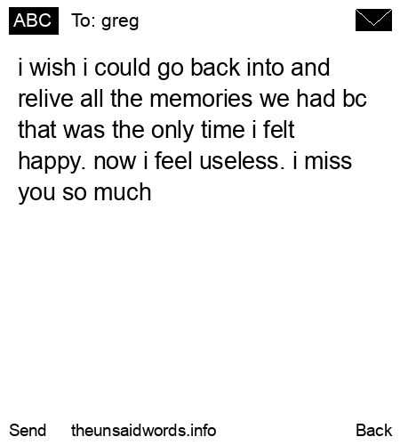 unsent message to greg