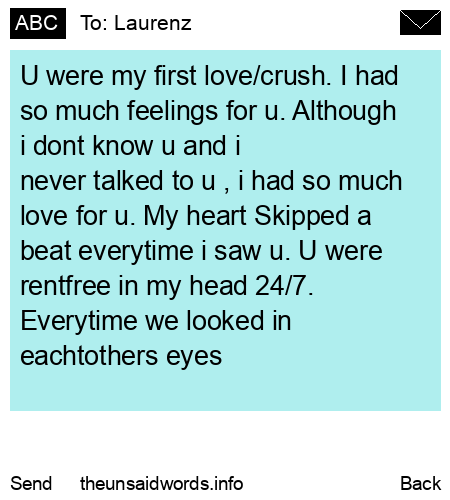 unsent message to Laurenz
