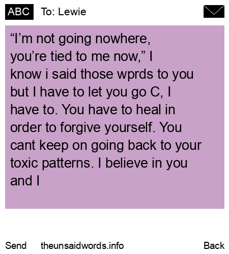 unsent message to Lewie