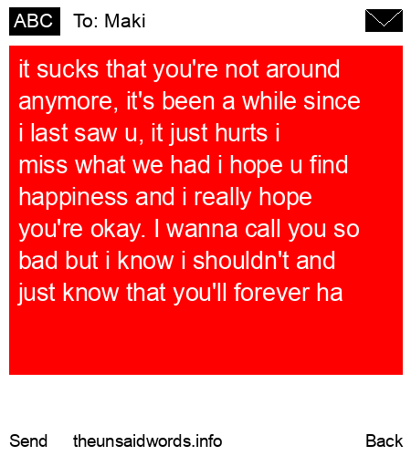 unsent message to Maki