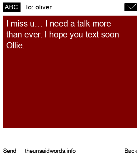 unsent message to oliver