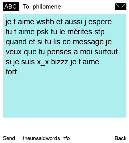 unsent message to philomene