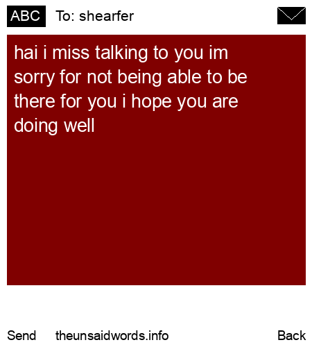 unsent message to shearfer
