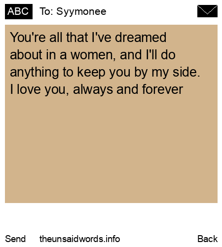 unsent message to Syymonee