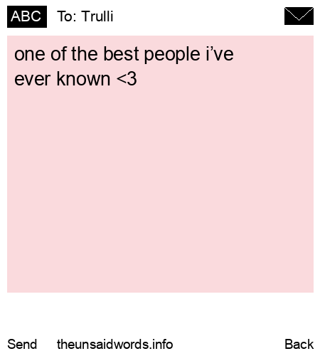 unsent message to Trulli