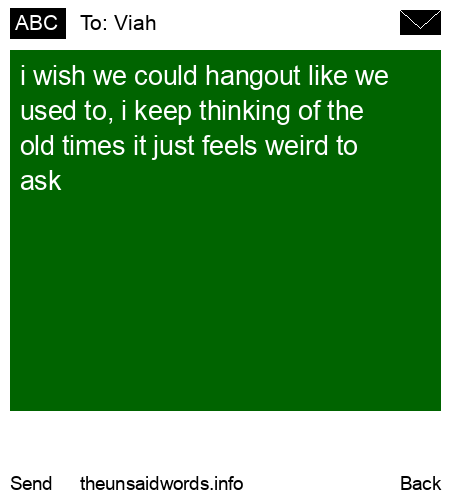 unsent message to Viah