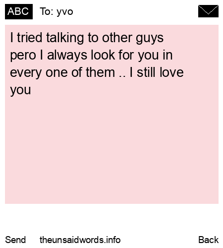 unsent message to yvo