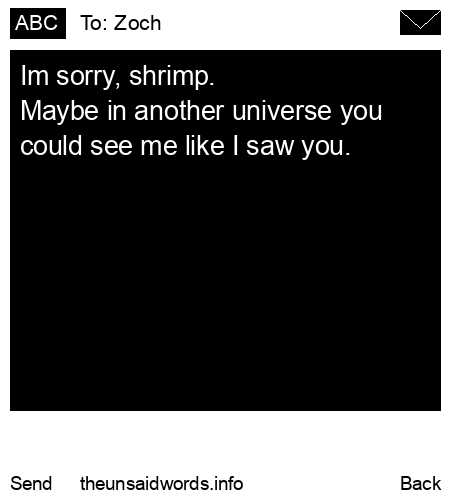 unsent message to Zoch