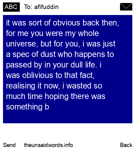 unsent message to afifuddin